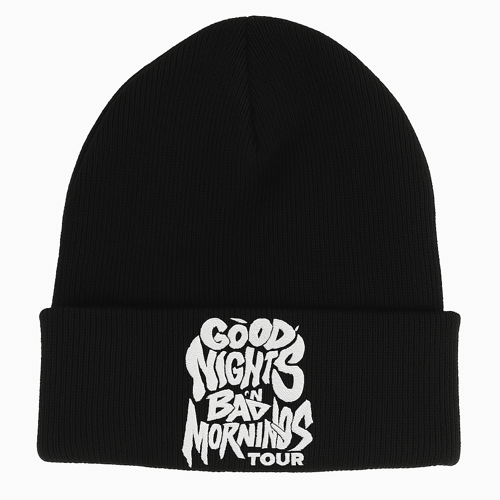 Good Nights N Bad Mornings Tour Beanie - EVERYDAYDAYS Snow Tha Product merch