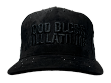 Load image into Gallery viewer, GOD BLESS ALL LATINAS HAT - BLACK ON BLACK EDITION
