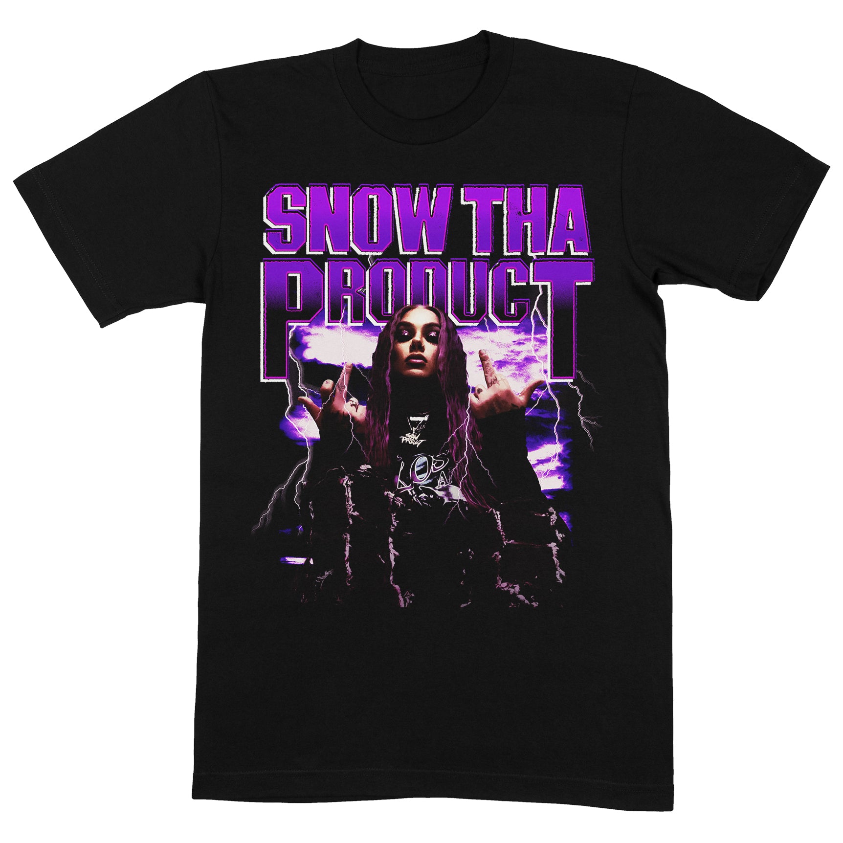 Snow Tha Product Purple Lightning T-Shirt - EVERYDAYDAYS Snow Tha Product merch