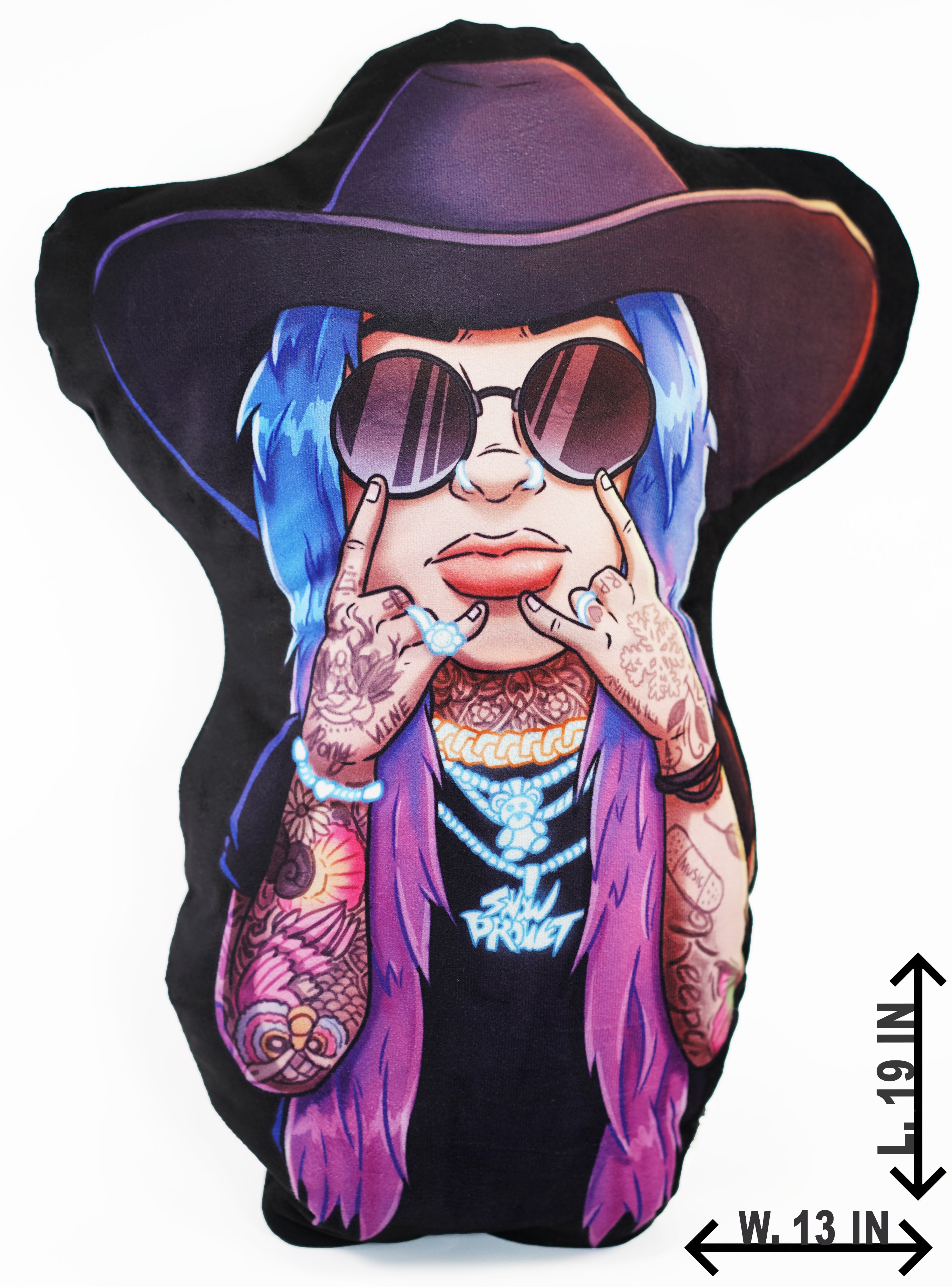 Cowboy Snow Pillow - EVERYDAYDAYS Snow Tha Product merch