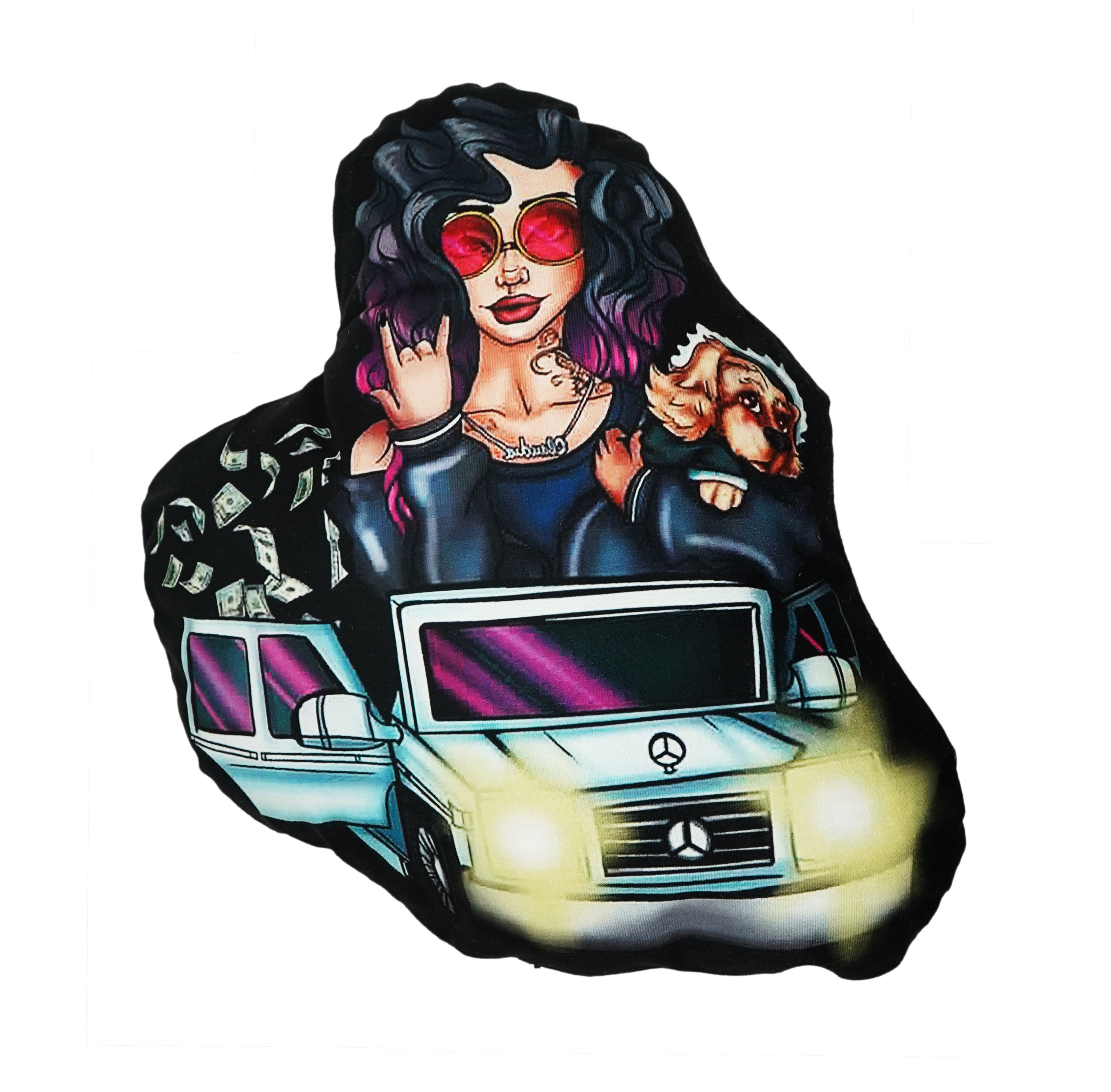 Goin' Off Car Pillow - EVERYDAYDAYS Snow Tha Product merch