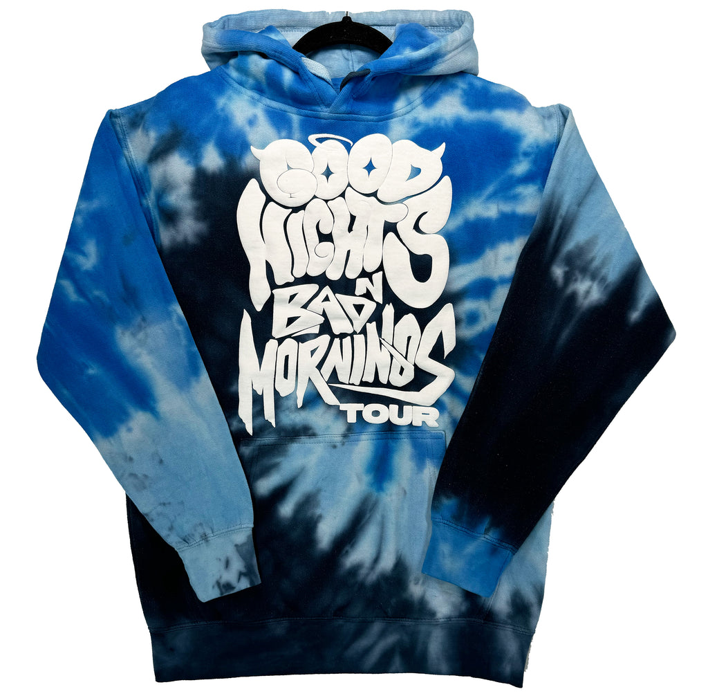 Blue Tie Dye GNBM Tour Hoodie - EVERYDAYDAYS Snow Tha Product merch