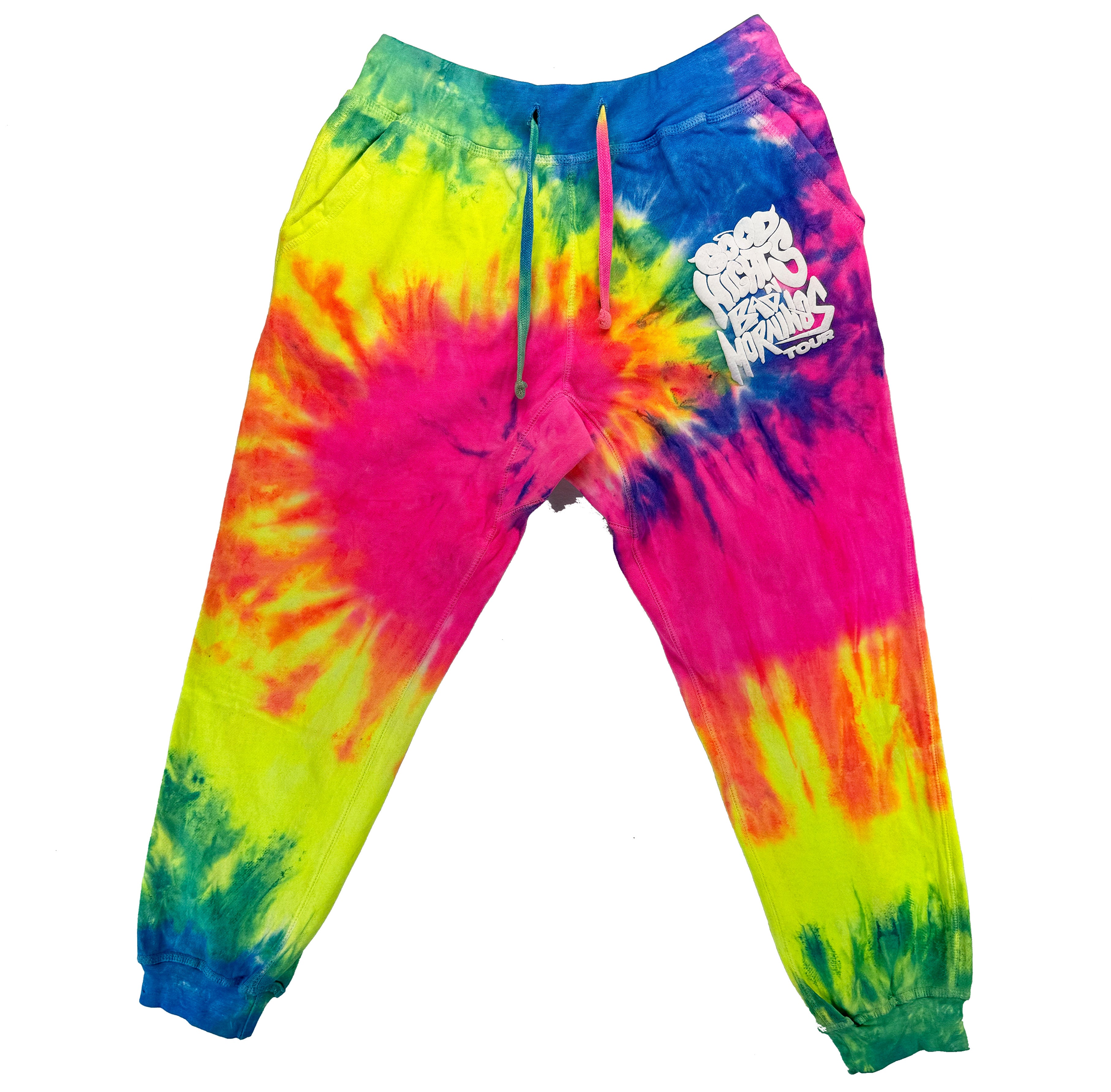 Neon Tie Dye GNBM Tour Joggers - EVERYDAYDAYS Snow Tha Product merch