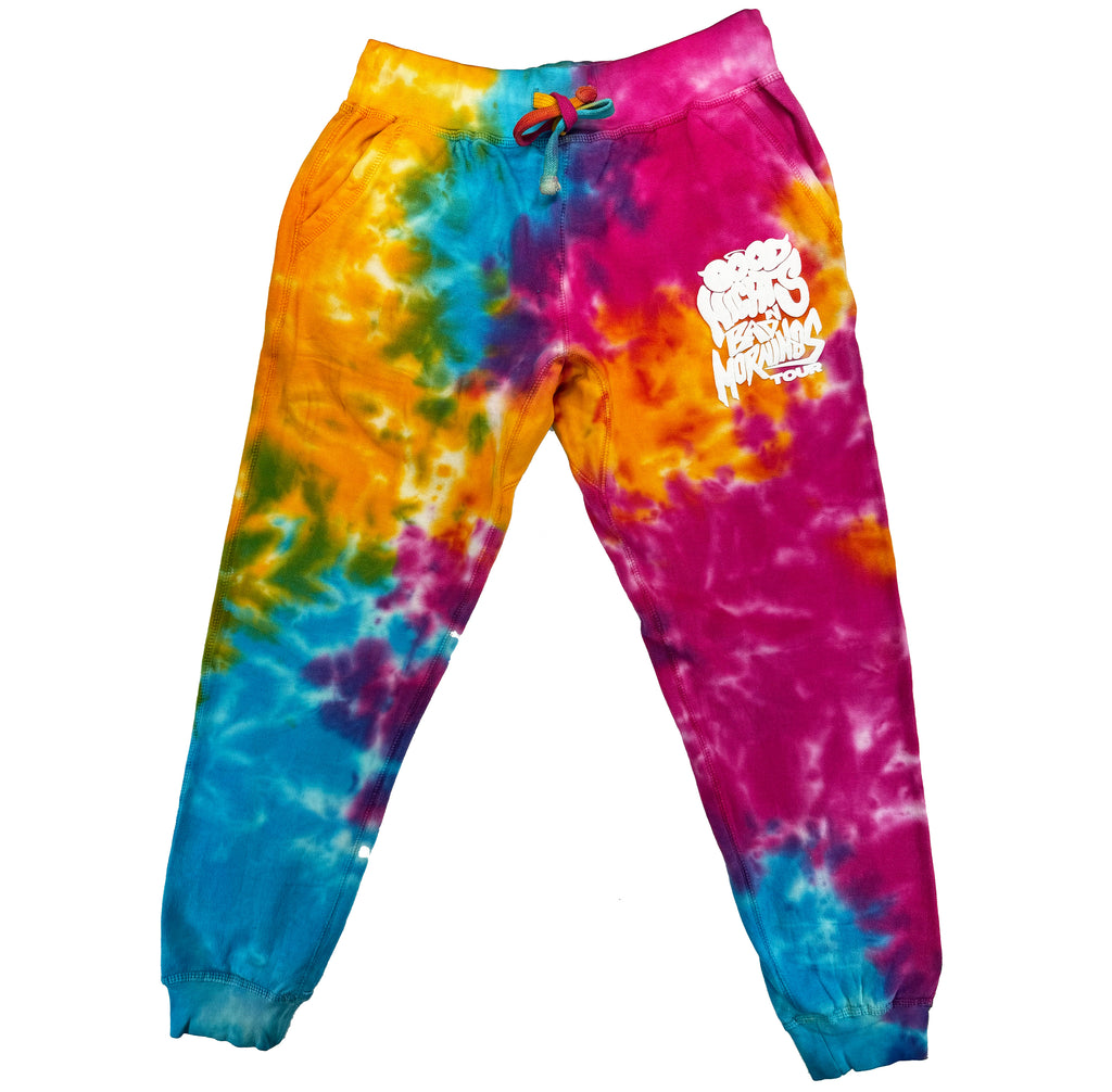 Sunset Tie Dye GNBM Tour Joggers - EVERYDAYDAYS Snow Tha Product merch