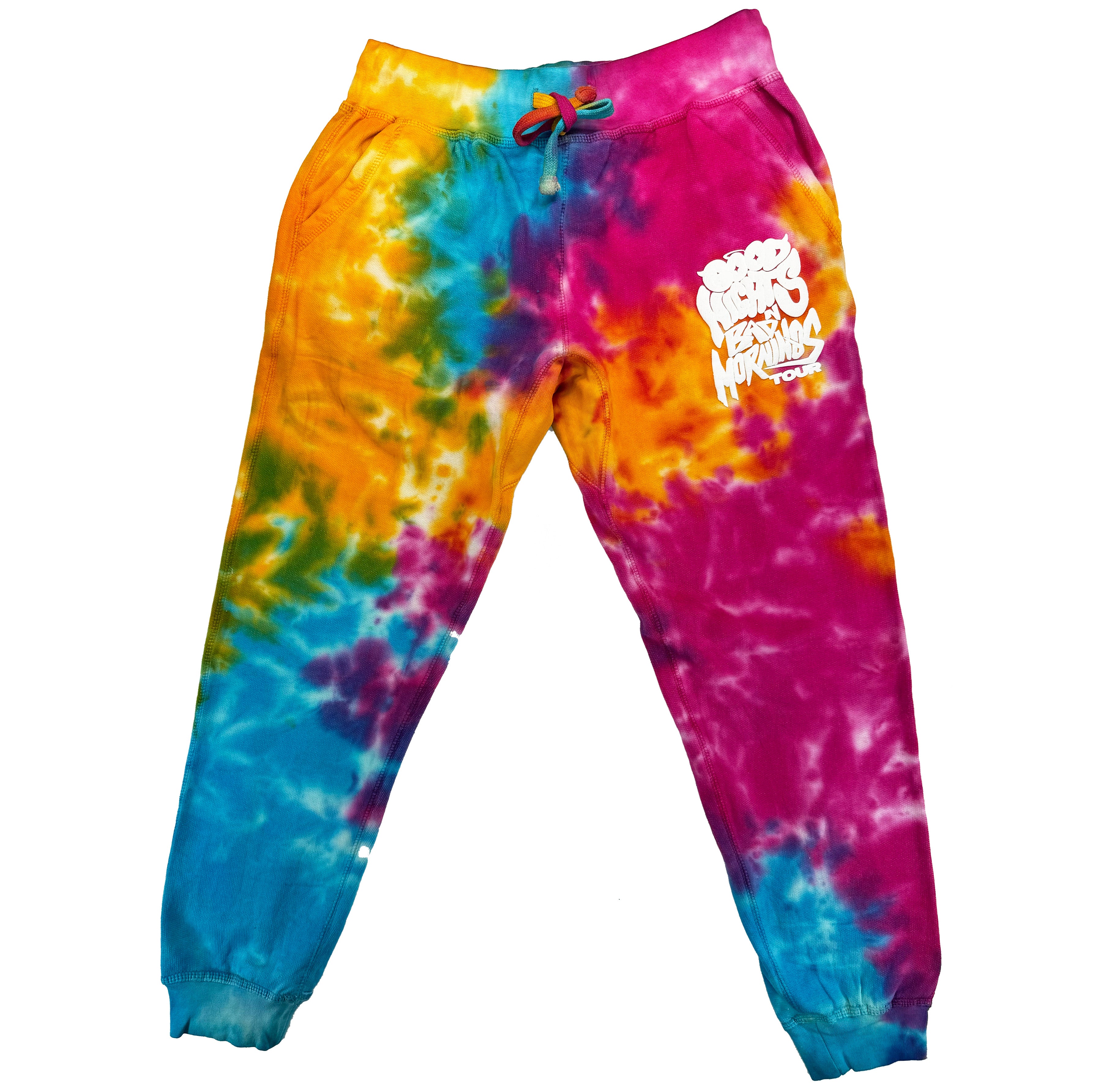 Sunset Tie Dye GNBM Tour Joggers - EVERYDAYDAYS Snow Tha Product merch