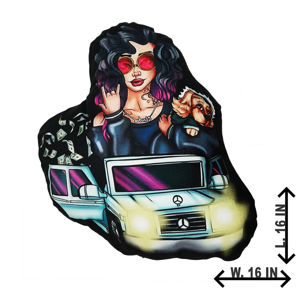 Goin' Off Car Pillow - EVERYDAYDAYS Snow Tha Product merch