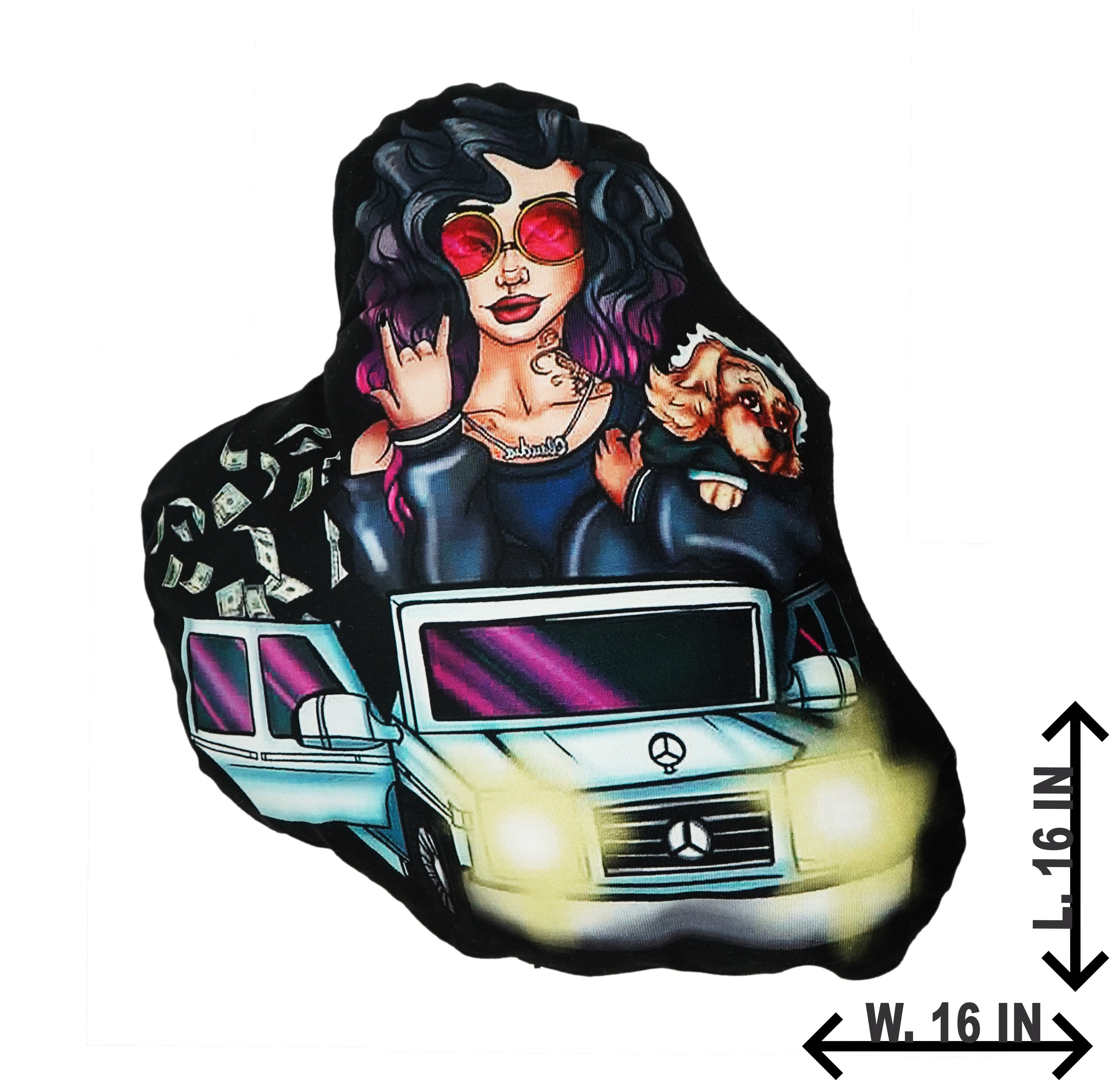 Goin' Off Car Pillow - EVERYDAYDAYS Snow Tha Product merch