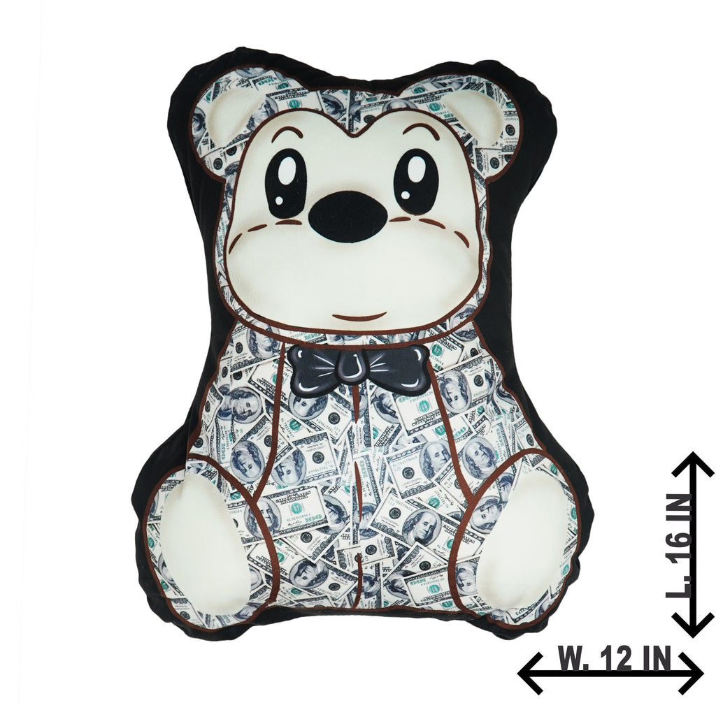 Money Bear Pillow - EVERYDAYDAYS Snow Tha Product merch