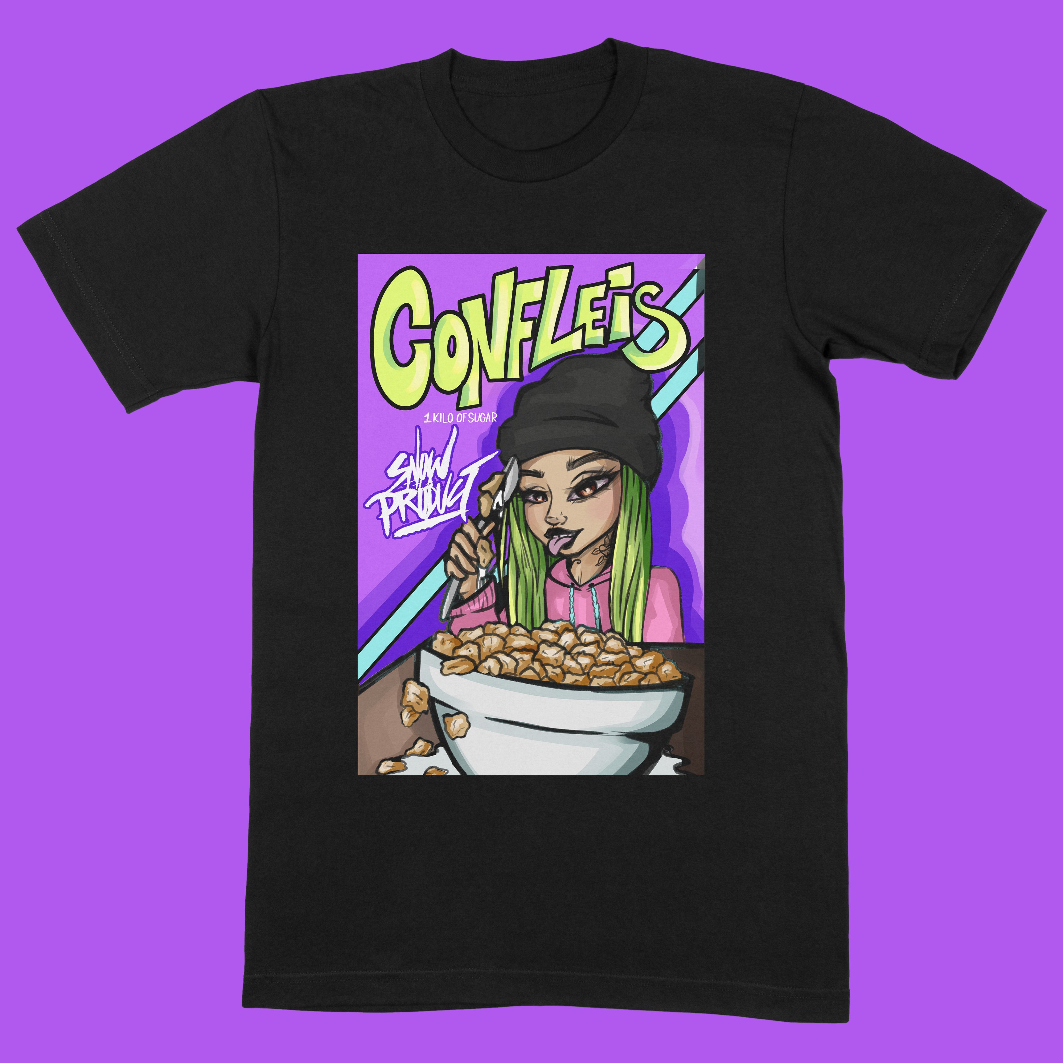 Confleis T-Shirt (Purple) - EVERYDAYDAYS Snow Tha Product merch