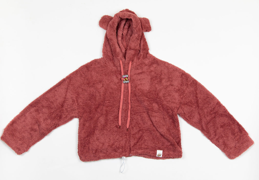 Que Oso Bear Hoodie Blush